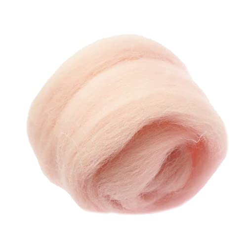 Perfeclan 10g Filzwolle Märchenwolle Geeignet Zum Nassfilzen Und Trockenfilzen für Kinder, Anfänger, Erwachsene, Hell-Pink 1, 11 x 8 cm von Perfeclan