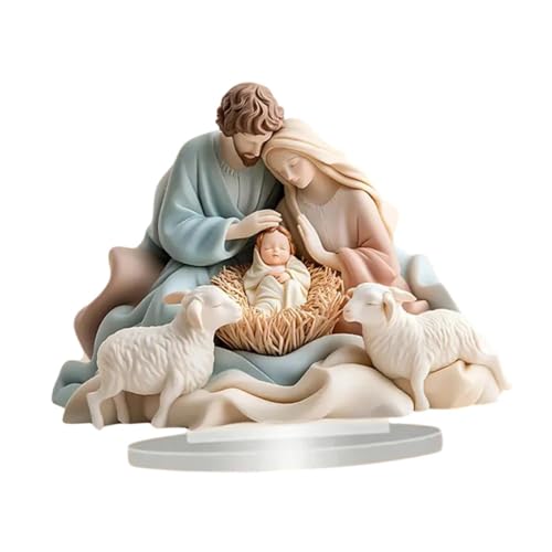 Perfeclan 2D Jesus Heilige Figur Dekoration Acryltisch Schild Sammlerstücke schmücken Flachtischlack für Home Office Schreibtischschrank, Farbenfrohe Heilige Familie Perfeclan 2D Jesus Heilige Figur Dekoration Acryltisch Schild Sammlerstücke schmücken Flachtischlack für Home Office Schreibtischschrank, Farbenfrohe Heilige Familie von Perfeclan