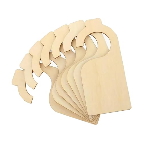 Perfeclan 7 Stück Baby-Schrankteiler Blanko-Kleiderständerteiler Praktischer Kleidungsgrößentrenner Leichtes Holz für den Kleiderschrank von Perfeclan