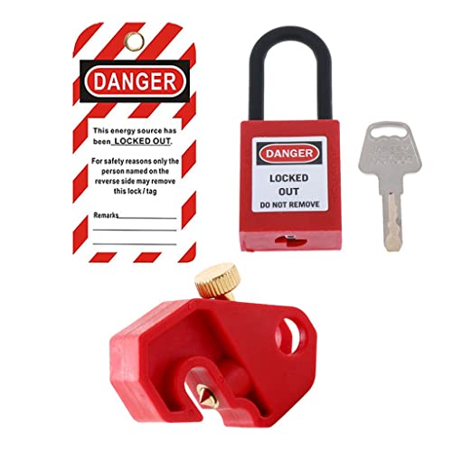 Perfeclan Arbeitsschutz Miniatur Schutzschalter Schlösser Set Aus Kunststoff Safety Red, CB-01 Perfeclan Arbeitsschutz Miniatur Schutzschalter Schlösser Set Aus Kunststoff Safety Red, CB-01 von Perfeclan