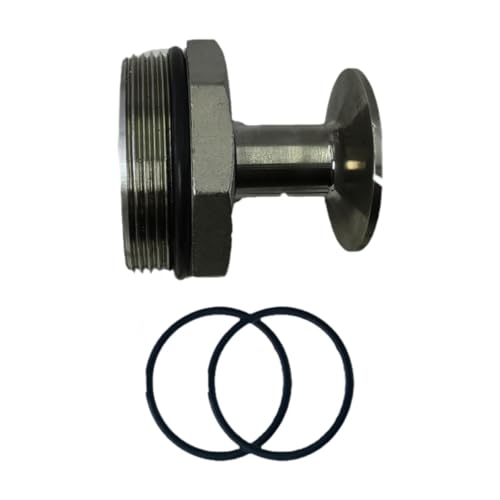 Perfeclan Fassadaptergewinde 58,5 mm. zu installieren. Kein Auslaufen. Edelstahl. Zuverlässige Hardware für 200-50-Gallonen-Metallfässer. von Perfeclan