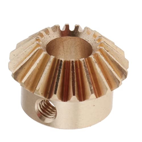Perfeclan Hochwertiges Messingkegelrad 20, 5 bis 6,35 Mm Loch, 8 mm Loch M4x2 Kupfer - Präzises Getriebe von Perfeclan