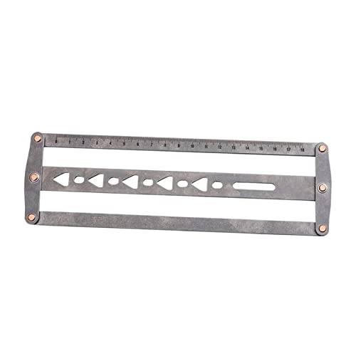 Perfeclan Ledergürtel-Hilfspositionierungsstanzlineal Lederhandwerkswerkzeug Metall Leichtes, langlebiges, handgefertigtes Gürtelendwerkzeug Stanzlochwerkzeug, ein von Perfeclan