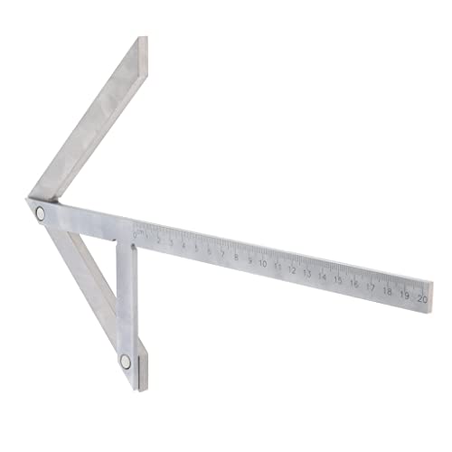 Zentriermesser-Lineal, Quadratisch Zentrierwinkel Mittenfinder Mittelmessgerät, Messbereich 0-20cm von Perfeclan