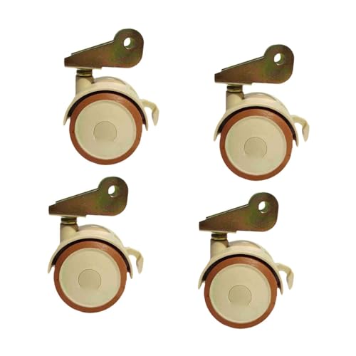 perfeclan 4x U Halterung Swivel Bremse Caster Stumm Moving Swivel Rad Ersatz für Schrank Tisch Trolley, Clip 20mm von Perfeclan