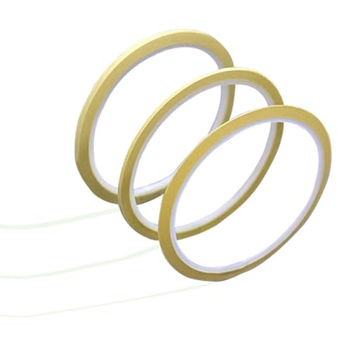 perfeclan Modellkurven-Abdeckbänder mit feinen Linien für Kurven, Modellmalerei, rückstandslos, DIY, leicht, 15 m Länge, Bastler, 1 mm, 2 mm, 3 mm von Perfeclan