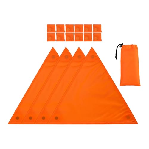 perfeclan Sichtbarkeit Sicherheit Panel Streifen Zeichen Set Tragbare Wasserdichte Dreieck Form für Rucksackreisen Zelte Reise Camping von Perfeclan