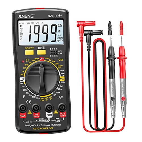 perfeclan Sz08 Digitalmultimeter LED-Hintergrundbeleuchtung Meter Equipment Tester für den Haushalt, Rot von Perfeclan