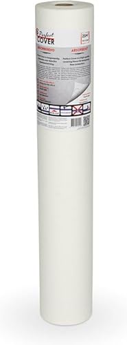 Perfect Cover Absorbent - Selbstklebendes Maler-Abdeckvlies - Klebender Bodenschutz - Malervlies - Rutschfestes Treppenschutzvlies - Bodenschutzrolle für Maler, Heimwerker und Baustellen - 1 x 25m von Perfect Cover