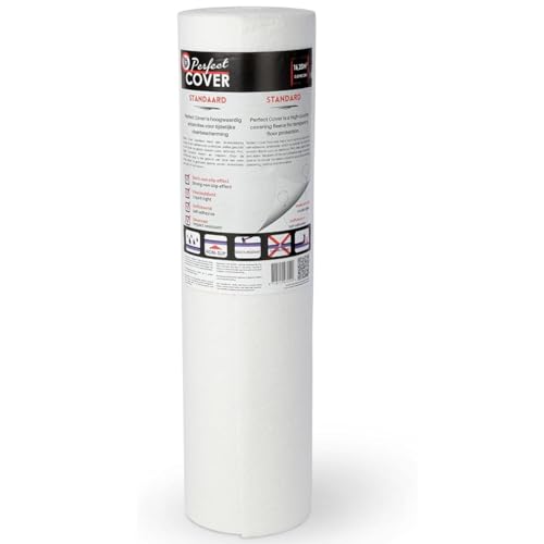 Perfect Cover Standard Malervlies 1x10m – Selbstklebendes Abdeckvlies und Schutzfolie für Boden – Robustes Vlies für Renovierung, Umzug, Bau & Malerarbeiten – Abdeckfolie für zuverlässigen Bodenschutz von Perfect Cover