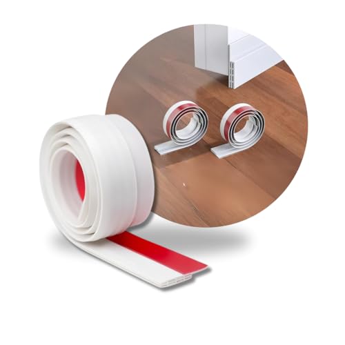 Perfect Cover Türdichtung selbstklebend – Zugluftstopper für tür 100x5cm – türdichtung unten aus silikon – tür zugluftstopper & schalldämmung – dichtungsband türleiste (Transparent) von Perfect Cover