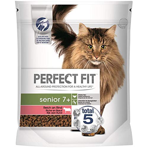 PERFECT FIT Cat Senior 7+ reich an Rind | 750g Katzenfutter tocken von Perfect Fit