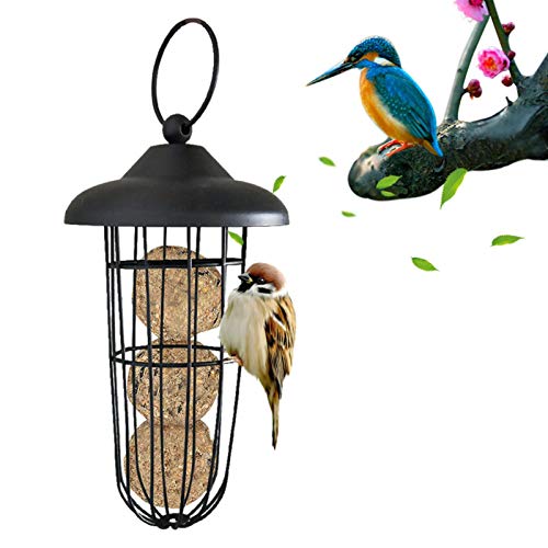 Perfect Flower Futterstation Vögel Meisenknödelhalter Vogelfutterspender Vogelfutter Futterspender Wildvogel-Futterspender Vogelfutterhaus Futterstation Vogelfuttersäule Für Heimische Vögel von Perfect Flower