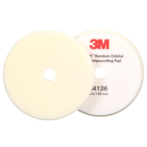 3M Perfect-It Polierschaumpad für Exzenter Poliermaschine, weiß, 150 mm (6 in), 34126 von Perfect-It