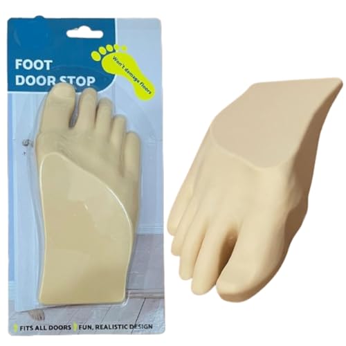 Großer Fuß-Türstopper – lustiges Gag-Geschenk, sicher für alle Böden, Größe 3,2 cm H für Untertürspalte bis zu 2,5 cm – Hotelsicherheit für Reisende von Perfect Life Ideas