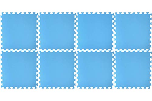 Perfect Pool Poolmatte Pool Bodenschutzmatte Fitnessmatte BLAU 8er Pack, M-572-20200020 von Perfect Pool
