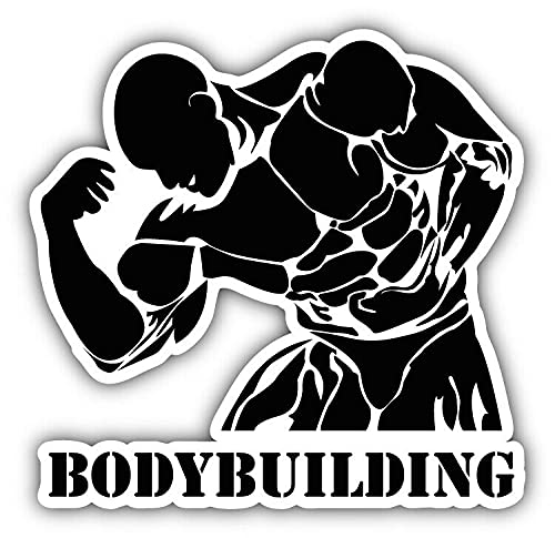 20cm! Hochwertiger Kühlschrank-Auto-Aufkleber Sticker Cartoon Comic Bodybuilding Silhouette UV&Waschanlagenfest Decal von Perfect Sticker