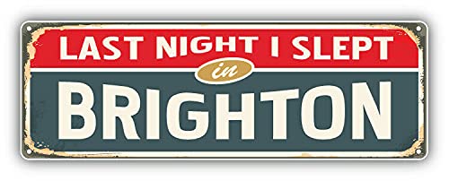 20cm! Hochwertiger Auto-Aufkleber Sticker Last Night Brighton Retro UV&Waschanlagenfest Decal von Perfect Sticker