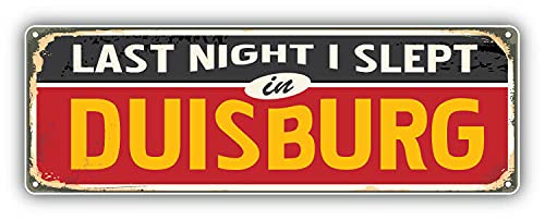 20cm! Hochwertiger Kühlschrank-Auto-Aufkleber Sticker Cartoon Comic Duisburg Retro Reise Dose UV&Waschanlagenfest Decal von Perfect Sticker