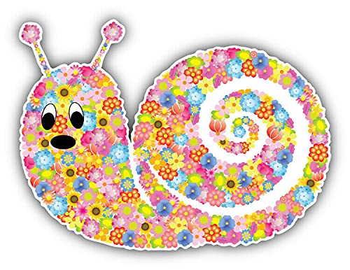 20cm! Hochwertiger Kühlschrank-Auto-Aufkleber Sticker Cartoon Comic Floral Schnecke Cartoon Comic Tier UV&Waschanlagenfest Decal von Perfect Sticker