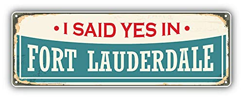 20cm! Hochwertiger Kühlschrank-Auto-Aufkleber Sticker Cartoon Comic Fort Lauderdale Retro Reisedose UV&Waschanlagenfest Decal von Perfect Sticker