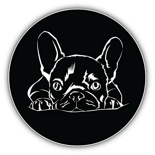 20cm! Hochwertiger Kühlschrank-Auto-Aufkleber Sticker Cartoon Comic Französische Bulldogge Silhouette UV&Waschanlagenfest Decal von Perfect Sticker