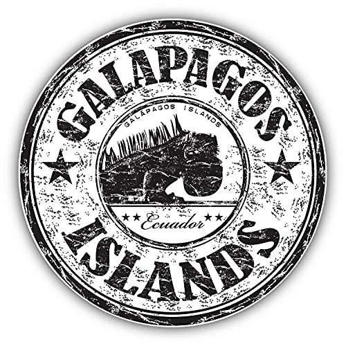 20cm! Hochwertiger Kühlschrank-Auto-Aufkleber Sticker Cartoon Comic Galapagos Inseln Ecuador UV&Waschanlagenfest Decal von Perfect Sticker