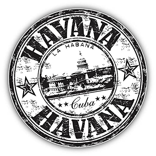 20cm! Hochwertiger Kühlschrank-Auto-Aufkleber Sticker Cartoon Comic Havanna Kuba UV&Waschanlagenfest Decal von Perfect Sticker