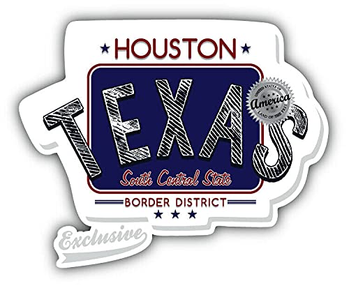 20cm! Hochwertiger Kühlschrank-Auto-Aufkleber Sticker Cartoon Comic Houston Stadt Texas USA UV&Waschanlagenfest Decal von Perfect Sticker
