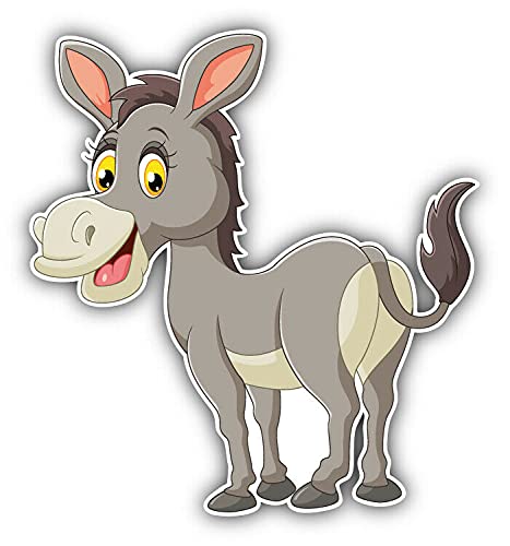 20cm! Hochwertiger Kühlschrank-Auto-Aufkleber Sticker Cartoon Comic Lustig Spaß Funny Esel Cartoon Comic UV&Waschanlagenfest Decal von Perfect Sticker