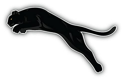 20cm! Hochwertiger Kühlschrank-Auto-Aufkleber Sticker Cartoon Comic Schwarzer Panther Springen UV&Waschanlagenfest Decal von Perfect Sticker