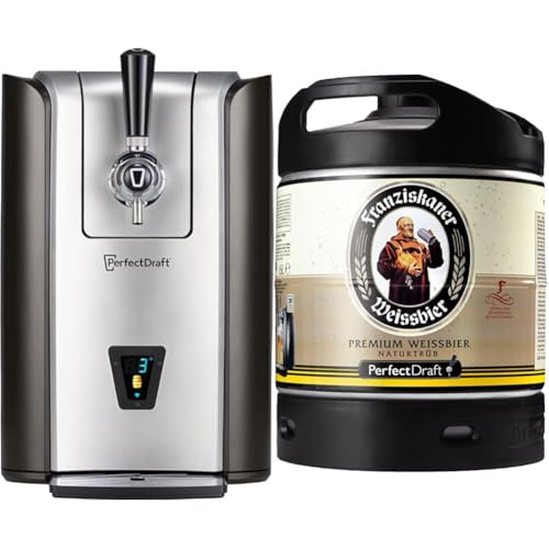 Bundle aus PerfectDraft Pro Zapfanlage + Franziskaner Weissbier Hefeweizen Bier Perfect Draft (1 x 6l) MEHRWEG Fassbier,6.0 l von PerfectDraft
