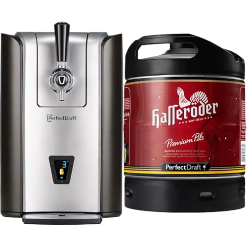 Bundle aus PerfectDraft Pro Zapfanlage + Hasseröder Premium Pils Bier Perfect Draft (1 x 6l) MEHRWEG Fassbier von PerfectDraft