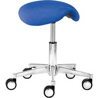 Bürohocker in Blau Webstoff rollbar von PerfectFurn