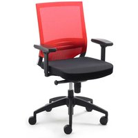 Bürostuhl in Rot-Schwarz Armlehnen von PerfectFurn