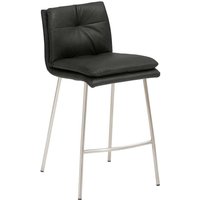 Edelstahlbarhocker mit gepolsterter Rückenlehne 67 cm Sitzhöhe von PerfectFurn