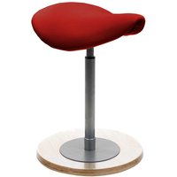 Roter Pendelhocker mit Sattelsitz Made in Germany von PerfectFurn