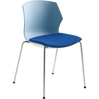 Stuhl in Blaugrau Kunststoff Made in Germany von PerfectFurn