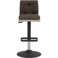 Tresen Hocker modern mit gepolsterter Rückenlehne Tellerfuß von PerfectFurn