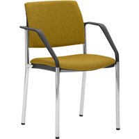 Wartezimmerstuhl 47 cm Sitzhöhe Bezug aus Webstoff Gelb von PerfectFurn