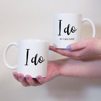 Ich Paare Hochzeit Tassen-Set | Spaß Tassen Set "I Do' Und Do As I Am Told' Perfektes Brautpaar Hochzeitsgeschenk Humorvolle Wunderliche Ich Paare Hochzeit Tassen-Set | Spaß Tassen Set "I Do' Und Do As I Am Told' Perfektes Brautpaar Hochzeitsgeschenk Humorvolle Wunderliche von PerfectGiftsPPG
