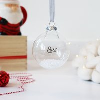 Personalisierte Kristall Gefüllte Glaskugel | Glas Namenkugel Gefüllt Mit Funkelnden Kristallen Handgefertigte Festliche Erinnerung Namen von PerfectGiftsPPG