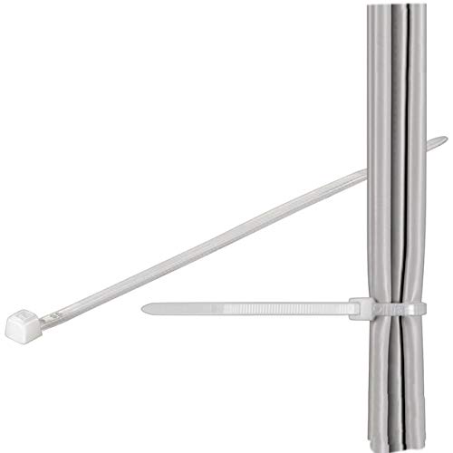 100x Kabelbinder | 100 x 2,5 mm | Robuste Klassiker in 1A-Qualität! | für Innen und Außen | UV beständig wetterfest | leichtes Einfädeln selbstsichernd | Weiß Transparent | 100 Stück von PerfectHD