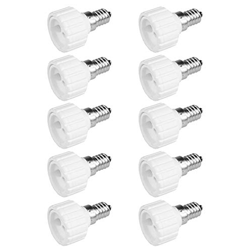 10x Lampensockel Adapter | E14 auf GU10 | Lampenfassung Konverter Fassung Sockel Stecker Glühbirne Lampe LED | 10 Stück von PerfectHD