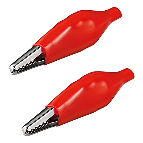 2x Krokodilklemme | Rot | 48 mm | mit Isolierung | Metall Klemmen | Abgreifklemme Clips Alligator | 2 Stück 2x Krokodilklemme | Rot | 48 mm | mit Isolierung | Metall Klemmen | Abgreifklemme Clips Alligator | 2 Stück von PerfectHD
