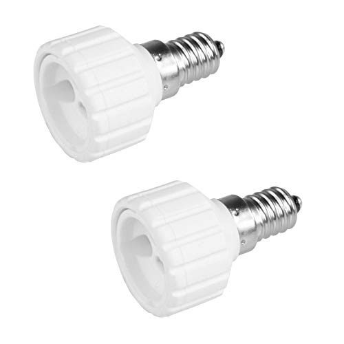 2x Lampensockel Adapter | E14 auf GU10 | Lampenfassung Konverter Fassung Sockel Stecker Glühbirne Lampe LED | 2 Stück von PerfectHD
