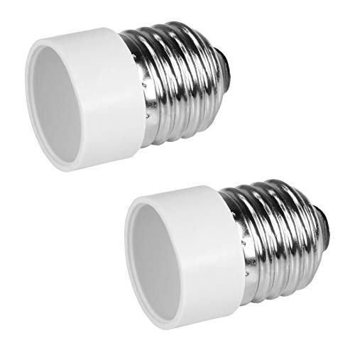 2x Lampensockel Adapter | E27 auf E14 | Lampenfassung Konverter Fassung Sockel Stecker Glühbirne Lampe LED | 2 Stück von PerfectHD