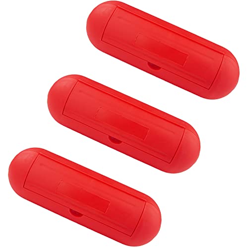 3x Outdoor Safebox | Sicherheitsbox Schutzbox Safe-Box Schutzkapsel Regenschutz | Schutzhülle für Kabel | Stromstecker Kabel Verlängerung | Rot | 3 Stück von PerfectHD