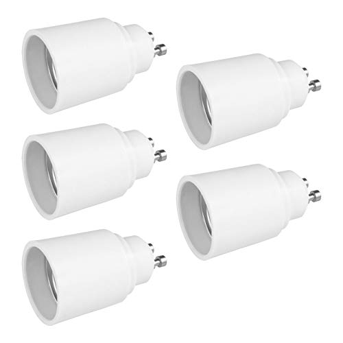 5x Lampensockel Adapter | GU10 auf E27 | Lampenfassung Konverter Fassung Sockel Stecker Glühbirne Lampe LED | 5 Stück von PerfectHD