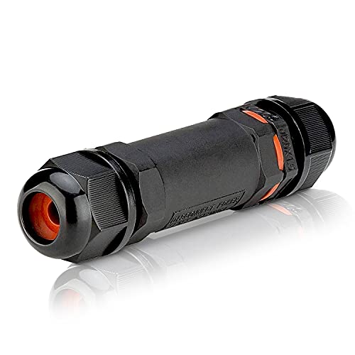 Outdoor Kabelverbinder | 10 cm | IP68 | 3-polig | Abzweigdose Verbindungsbox Verbindungsmuffe | Wasserdicht | für 4-11 mm Kabeldurchmesser von PerfectHD